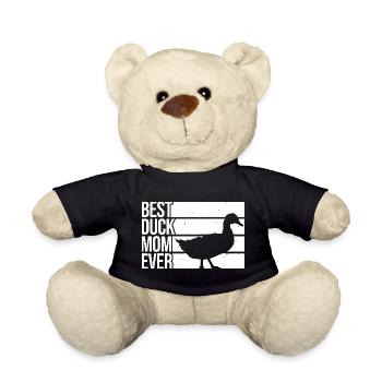 Best Duck Mom Ever - Teddy Bear - black - Front