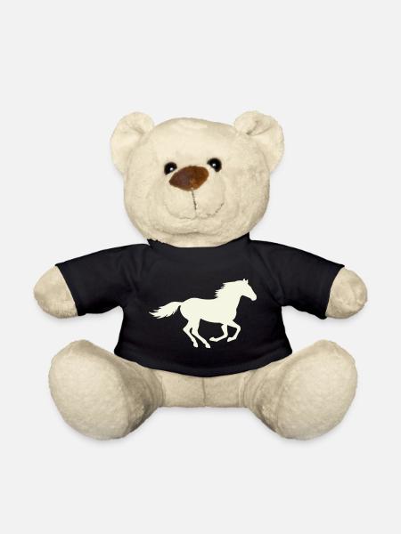 Springender Hengst Silhouette - Teddy - Schwarz