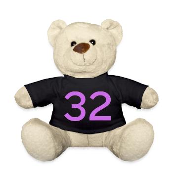 32 - Teddy Bear - black - Front
