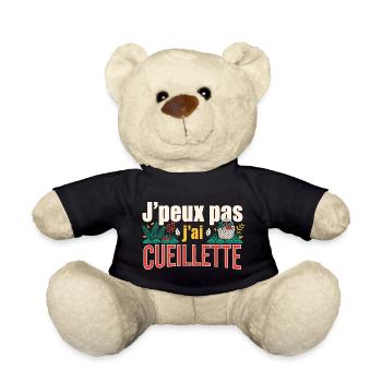 J'peux pas j'ai cueillette - Nounours - noir - Devant