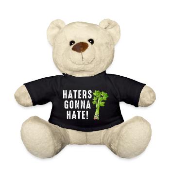 Haters Gonna Hate Celery Cartoon - Teddy Bear - black - Front