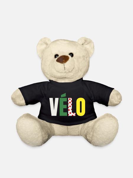Cadeau Cycliste T-shirt Maillot Vélo Humour - Nounours - noir