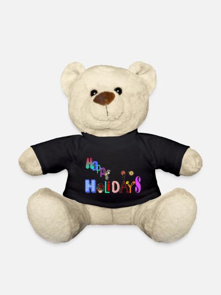 Frohe Feiertage - Teddy - Schwarz