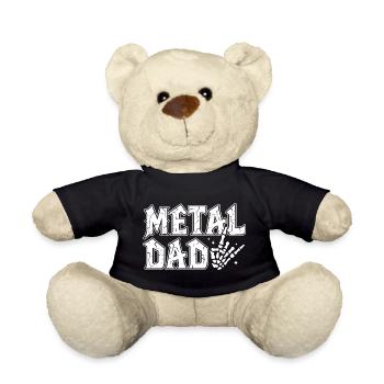 Metal Dad Gift Dad Heavy Metal Rock - Teddy - Schwarz - Vorne