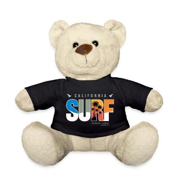 California Surf Retro Logo - Teddy Bear - black - Front