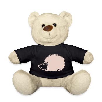 Cuddly hedgehog silhouette - Teddy Bear - black - Front