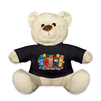 Cute School Supplies Apple Pencil Crayon Teacher - Teddy - Schwarz - Vorne