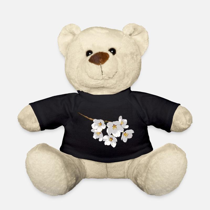 Japanische Kirschblüten weiß - Teddy - Schwarz
