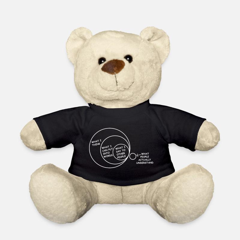 ce que je pense, ce que les gens comprennent la communication - Nounours - noir