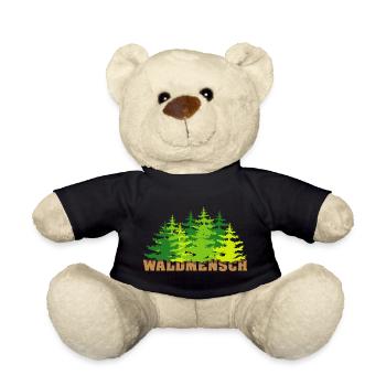 waldmensch wälder baum bäume geschenkidee - Teddy - Schwarz - Vorne