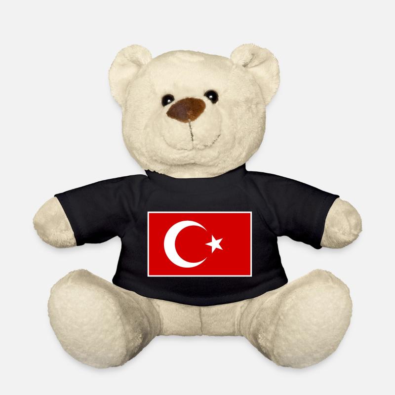 Türkische Flagge Stilvolles Symboldesign - Teddy - Schwarz
