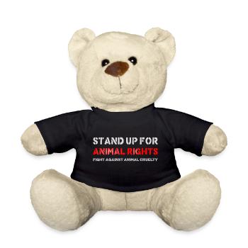 Défends-toi pour les droits des animaux - Nounours - noir - Devant