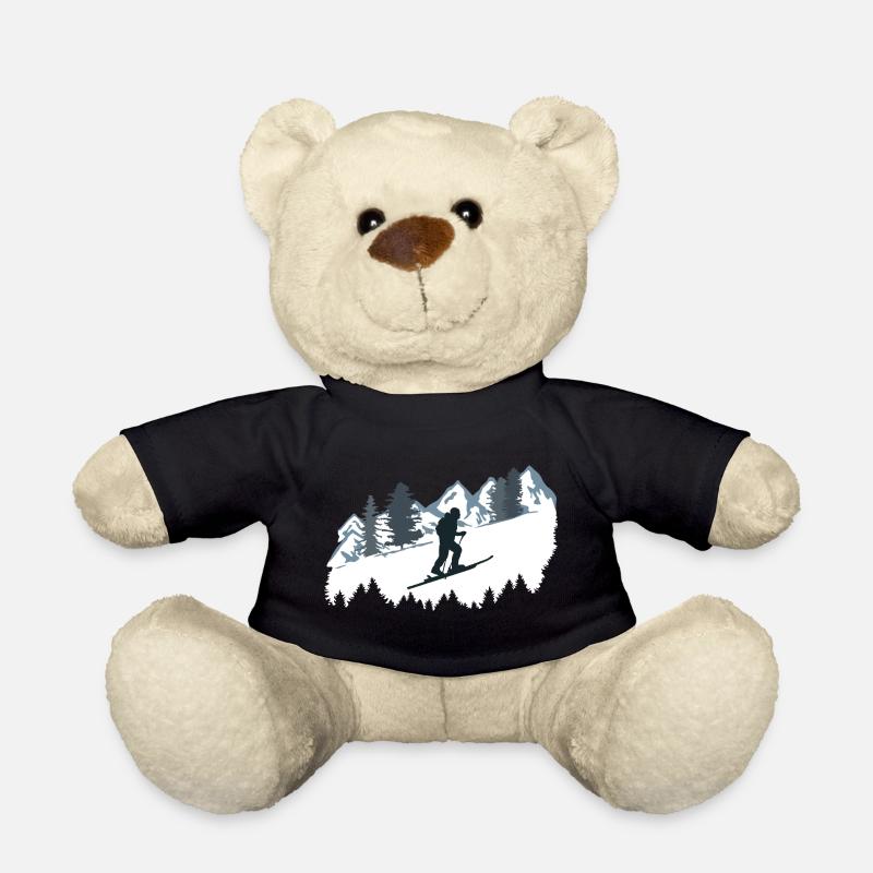 Skitourengeher und Berge, Skitouren - Teddy - Schwarz