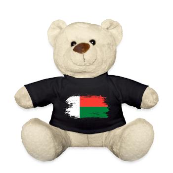 Bannière du drapeau de Madagascar - Nounours - noir - Devant