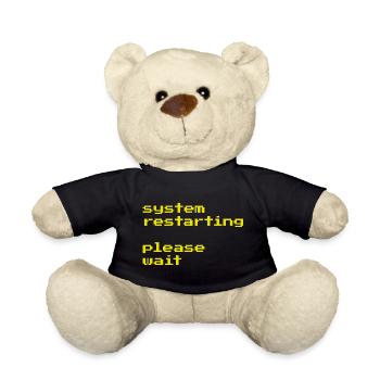 System restarting - Teddy Bear - black - Front