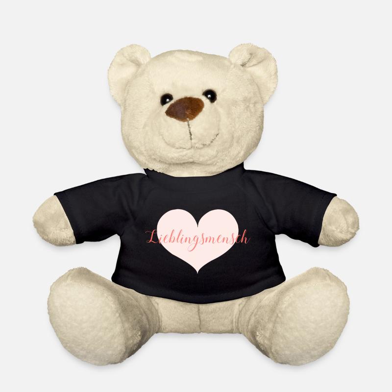 Lieblingsmensch mit Herz - Teddy - Schwarz