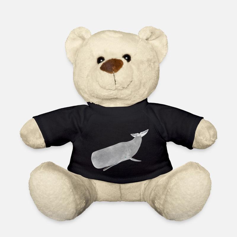 Pottwal, Wal, Walfisch - Teddy - Schwarz