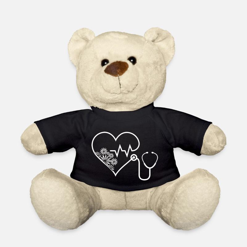 Stethoscope with a heartbeat - Teddy Bear - black