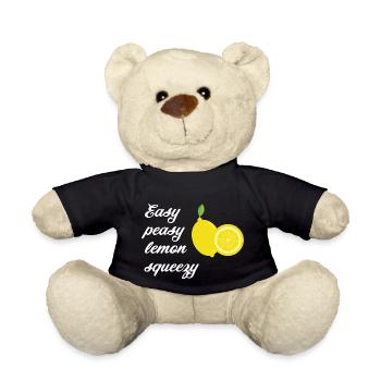 Lemons with saying Easy peasy lemon squeezy - Teddy Bear - black - Front