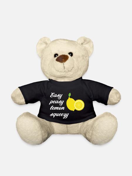 Lemons with saying Easy peasy lemon squeezy - Teddy Bear - black