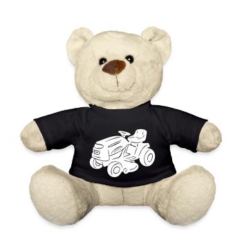 Gardening mower gardener lawn vector - Teddy Bear - black - Front