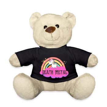 Death Metal Einhorn - Teddy - Schwarz - Vorne