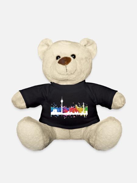 Düsseldorf Deutschland Stadt Skyline Fernsehturm - Teddy - Schwarz