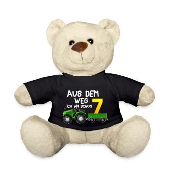 aus dem weg ich bin schon 7 Traktor Jungen 7 Jahre - Teddy - Schwarz - Vorne