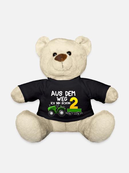 aus dem weg ich bin schon 2 Traktor Jungen 2 Jahre - Teddy - Schwarz
