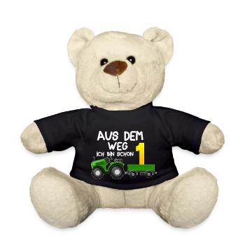 aus dem weg ich bin schon 1 Traktor Jungen 1 Jahre - Teddy - Schwarz - Vorne