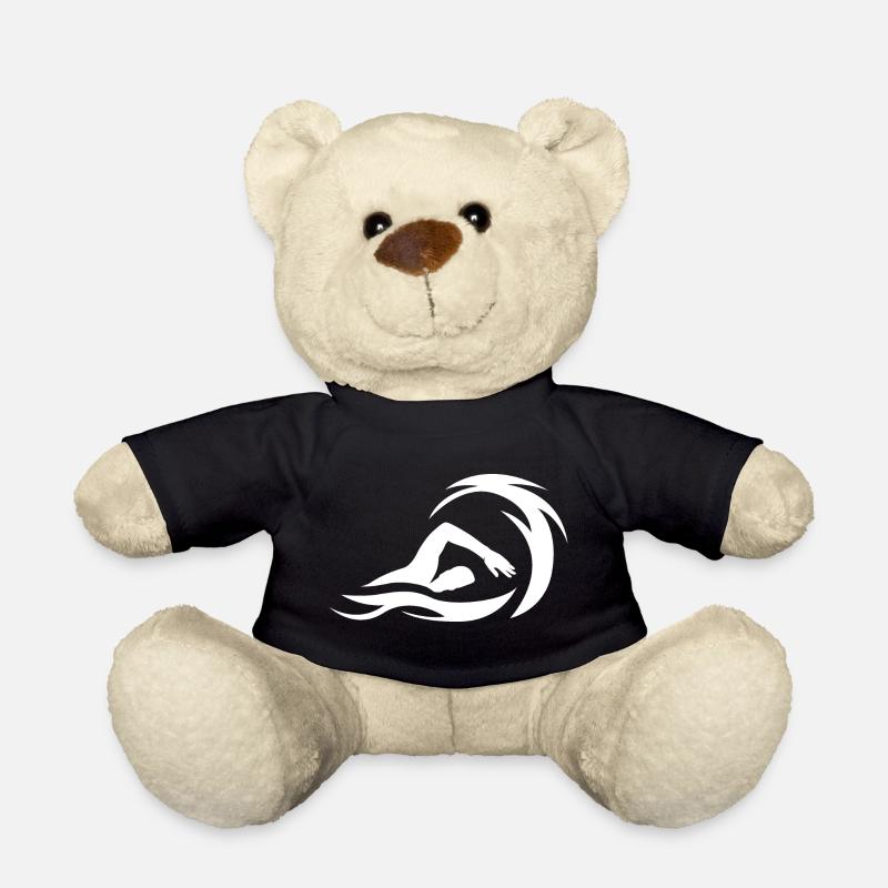 Schwimmen Schwimmer Natur See Meer Team Grafik - Teddy - Schwarz