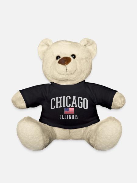 Chicago Flag Arc Emblem - Teddy - Schwarz