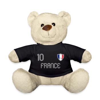 France Équipe de football - Nounours - noir - Devant