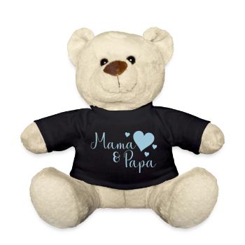 Mama und Papa - Teddy - Schwarz - Vorne