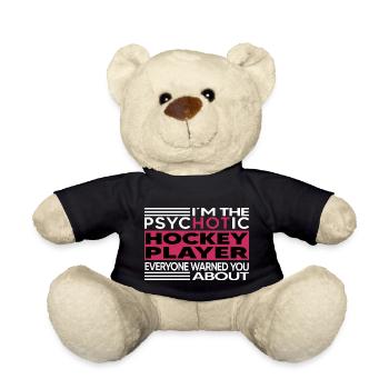 hockey field hockey field hockey player - Teddy Bear - black - Front