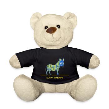 free ukraine slava ukraini stand with ukraine kiev - Teddy Bear - black - Front