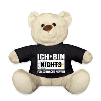 badminton ist nichts für schwache nerven - Teddy - Schwarz - Vorne