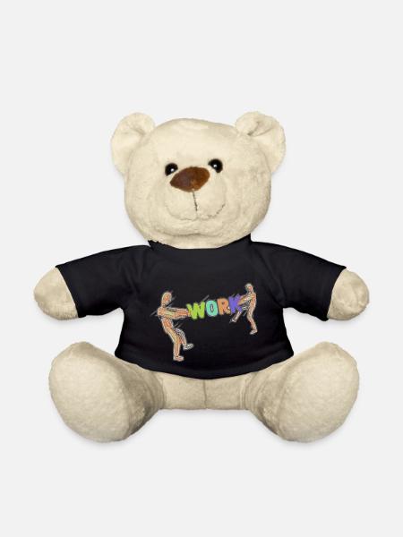 Work Work Worker Worker Occupation - Teddy Bear - black