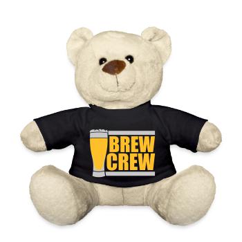Brew Crew Bierglas Spruch - Teddy - Schwarz - Vorne