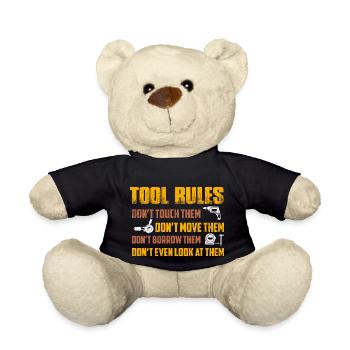 Règles de l’outil Ne les touchez pas Ne bougez pas Garage Me - Nounours - noir - Devant