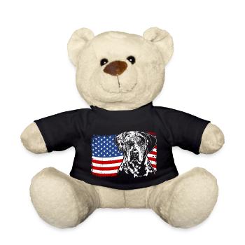 CATAHOULA LEOPARD DOG America Flag Dogs Wilsigns - Teddy Bear - black - Front