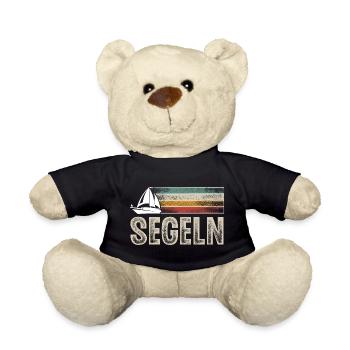Segeln Segler Segelboot Retro Vintage - Teddy - Schwarz - Vorne