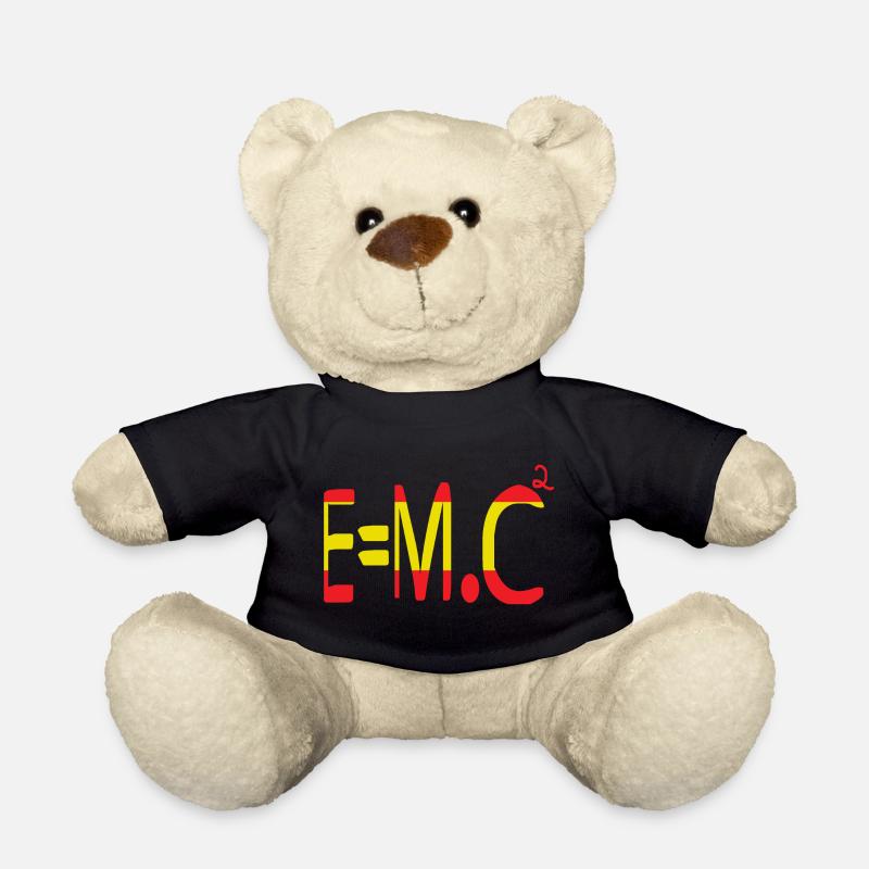 E=m.c² Masse und Energie in rot und gelb - Teddy - Schwarz