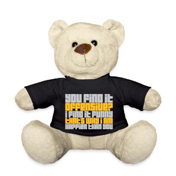 You find it offensive - Teddy Bear - black - Front