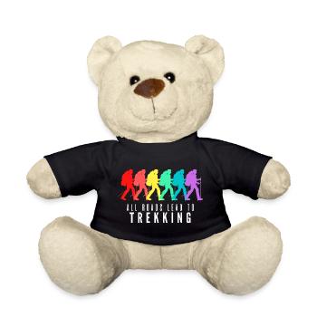 All Roads Lead to Trekking - Teddy Bear - black - Front