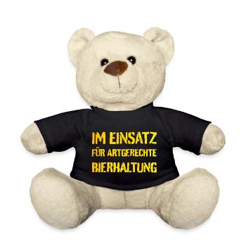 Im Einsatz für artgerechte Bierhaltung - Teddy - Schwarz - Vorne