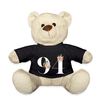 94th Anniversary Flowers (Gift of 94 years) - Teddy Bear - black - Front