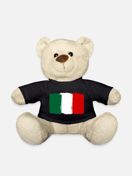 Italien Flagge used look - Teddy - Schwarz