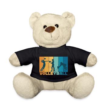 Volleyball Volleyballspielerin Vintage Geschenk - Teddy - Schwarz - Vorne