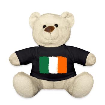 Irland Flagge used look - Teddy - Schwarz - Vorne